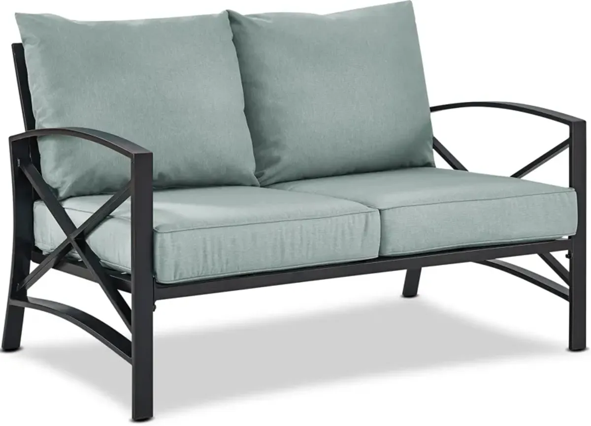 Clarion Outdoor Loveseat - Mist/Bronze