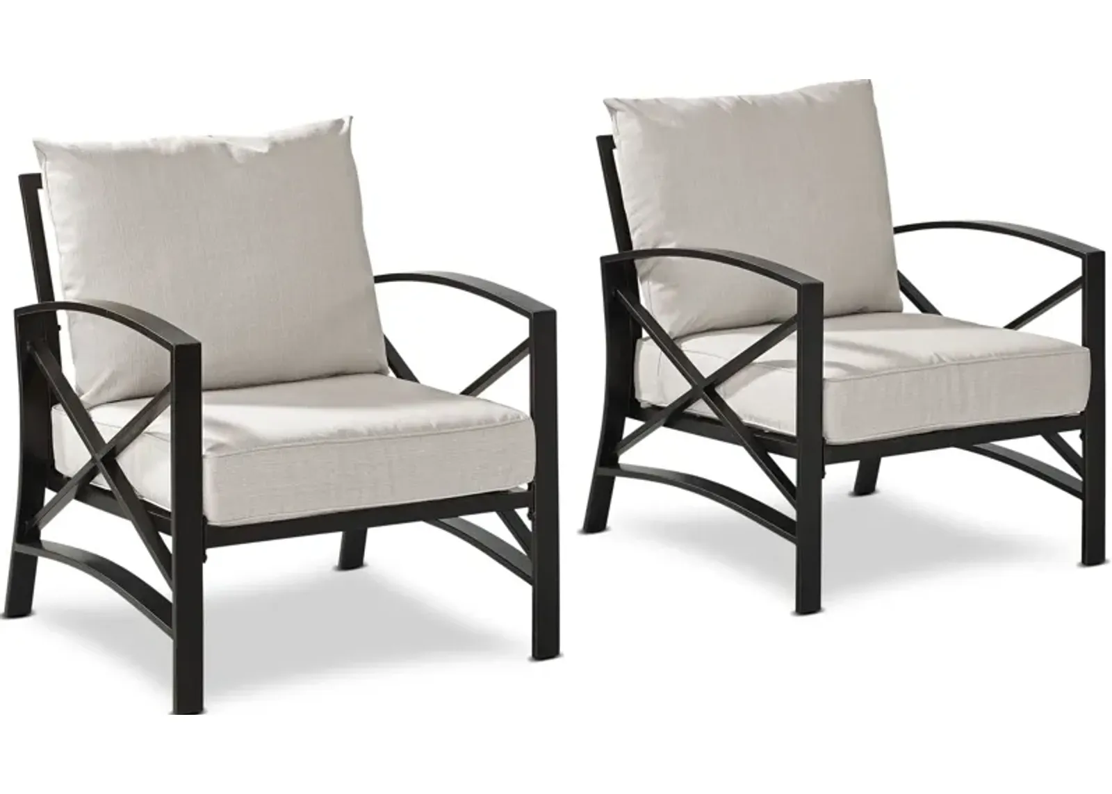 Clarion Set of 2 Outdoor Chairs - Oatmeal