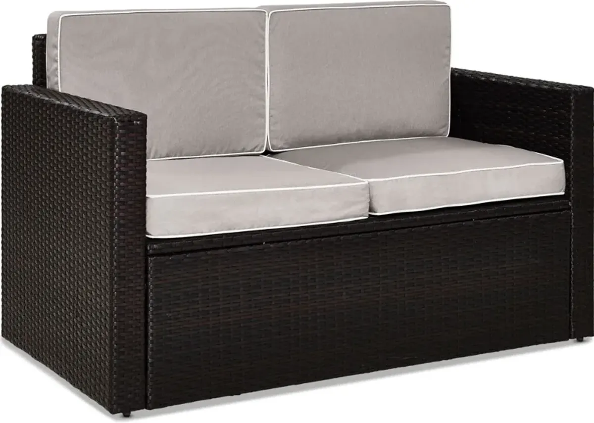 Aldo Outdoor Loveseat - Gray