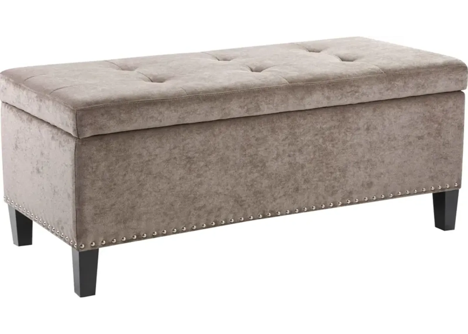 Eleanor Upholstered Storage Bench - Taupe