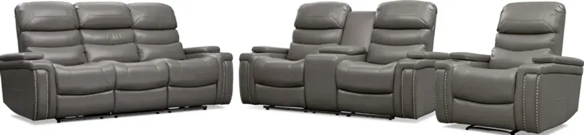 Jackson Triple-Power Reclining Sofa, Loveseat, and Recliner - Gray