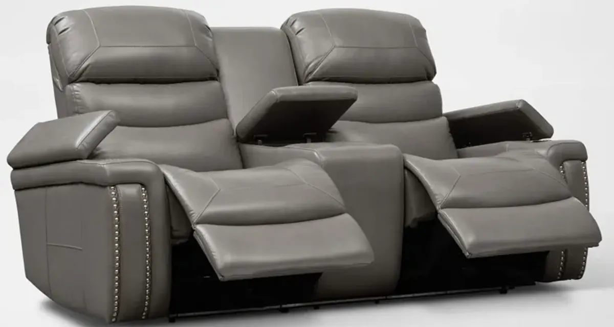 Jackson Triple-Power Reclining Sofa and Loveseat Set - Gray