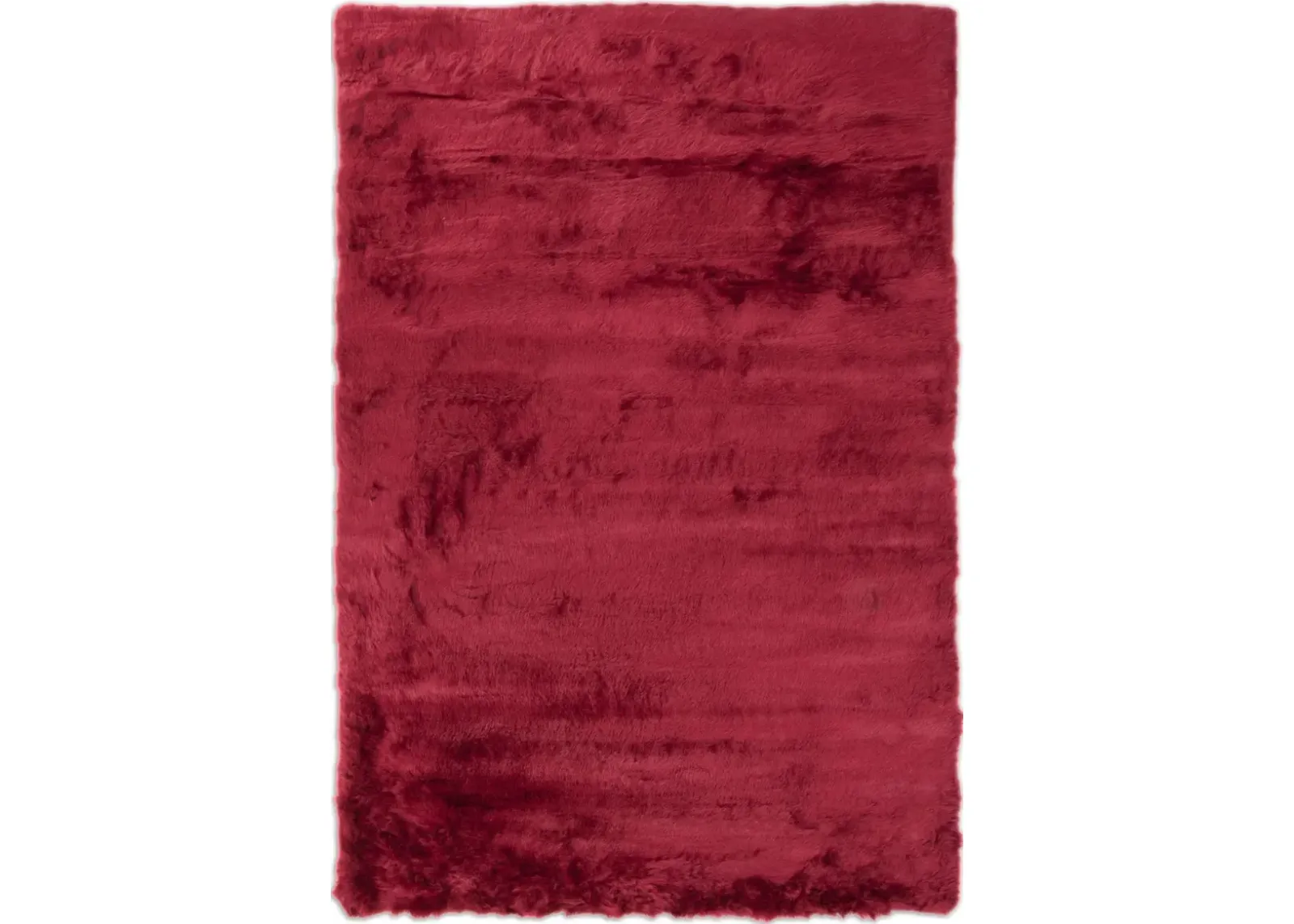 Faux Mink Fur 5' x 8' Area Rug - Ruby