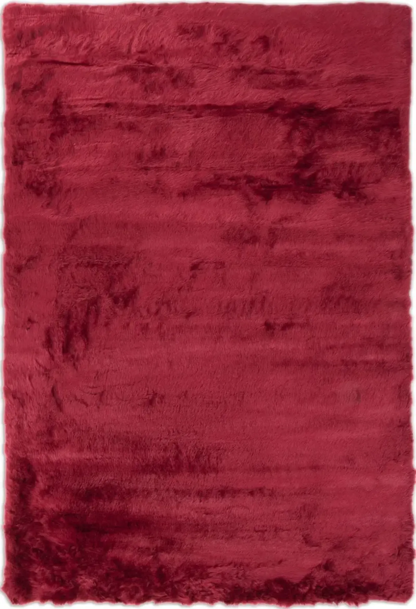 Faux Mink Fur 5' x 8' Area Rug - Ruby