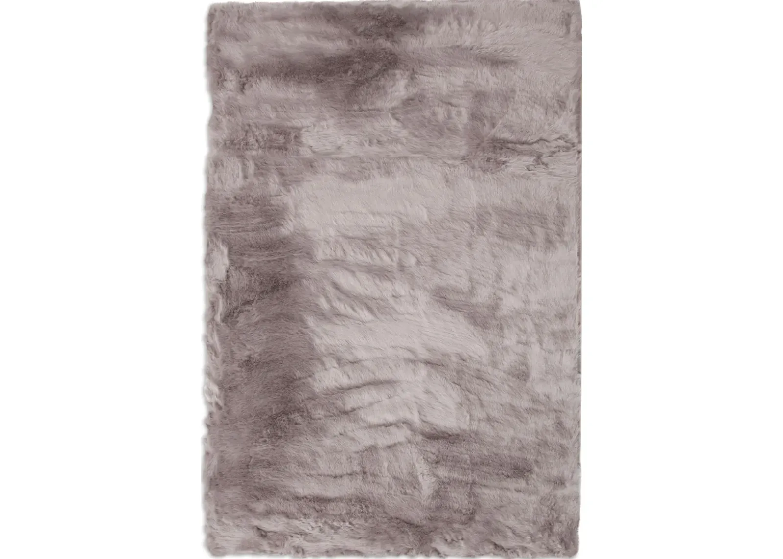 Faux Mink Fur 8' x 10' Area Rug - Silver