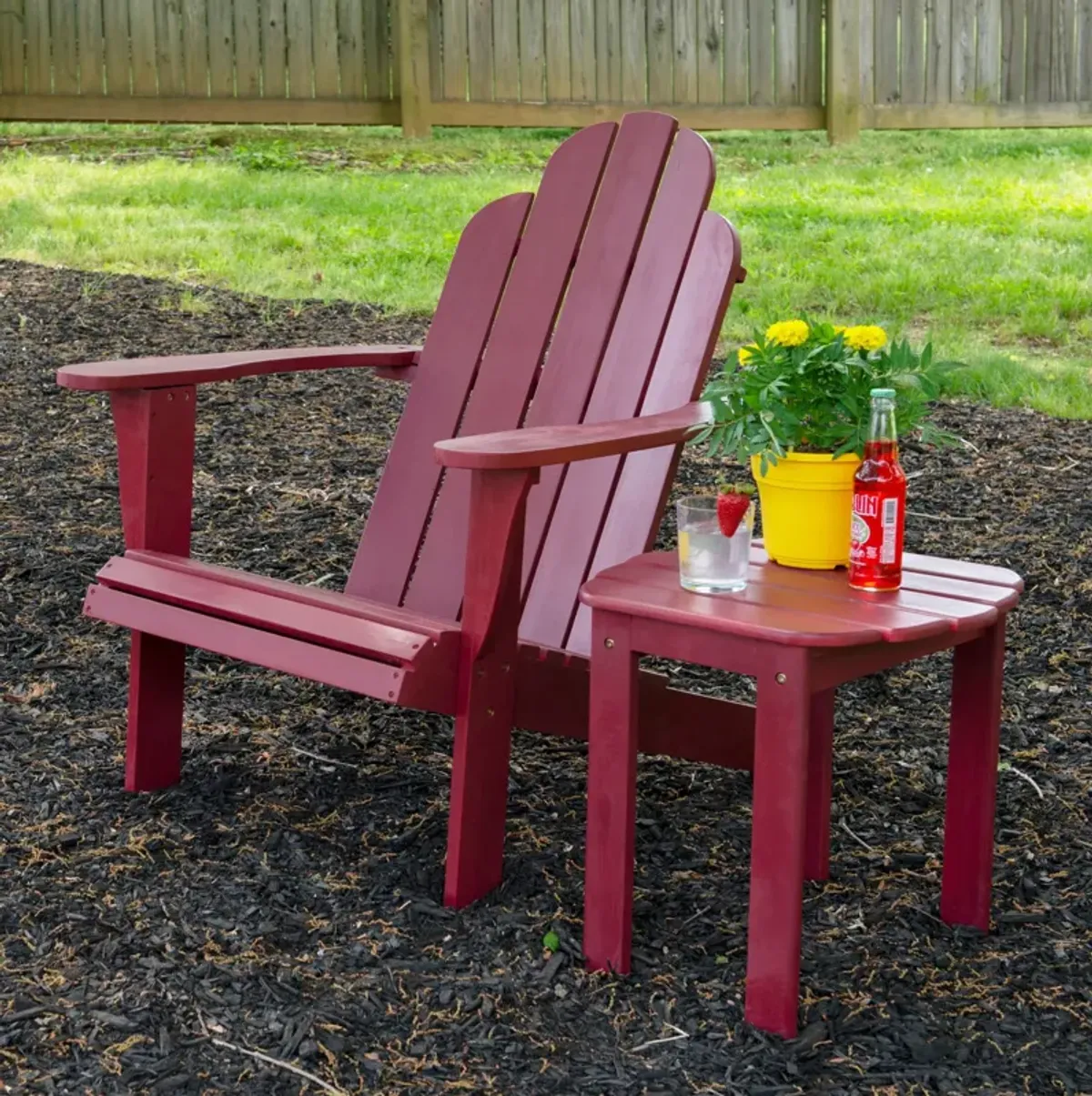 Hampton Beach Outdoor Adirondack Chair - Red