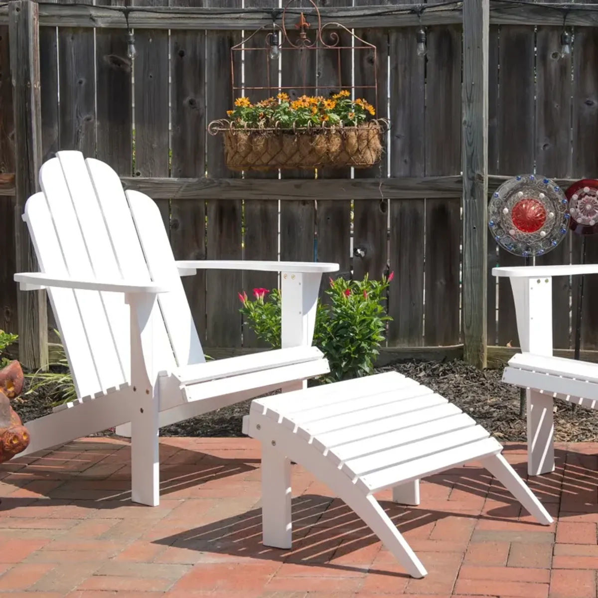 Hampton Beach Outdoor Adirondack Chair - White