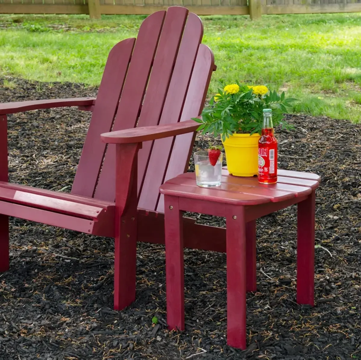 Hampton Beach Outdoor End Table - Red