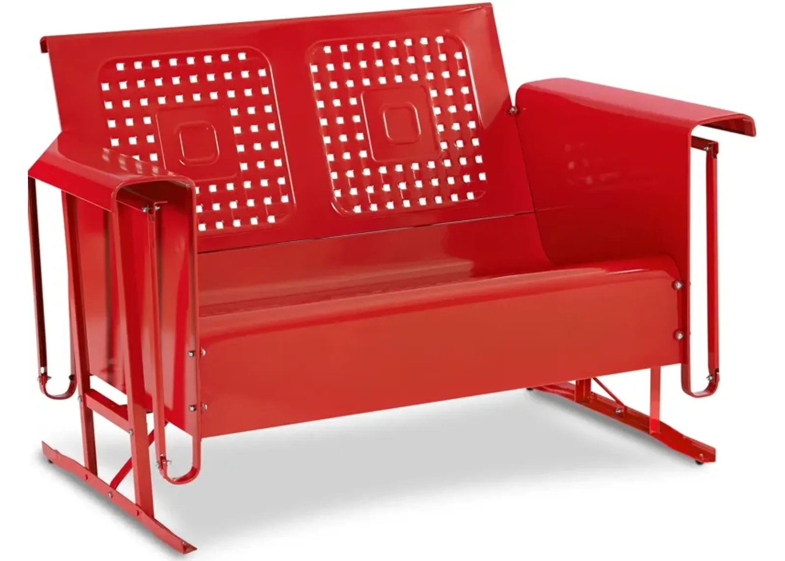 Foster Outdoor Loveseat Glider - Red