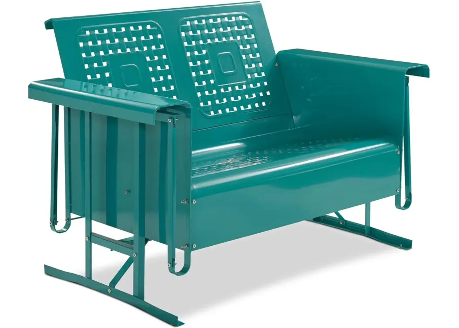 Foster Outdoor Loveseat Glider - Turquoise