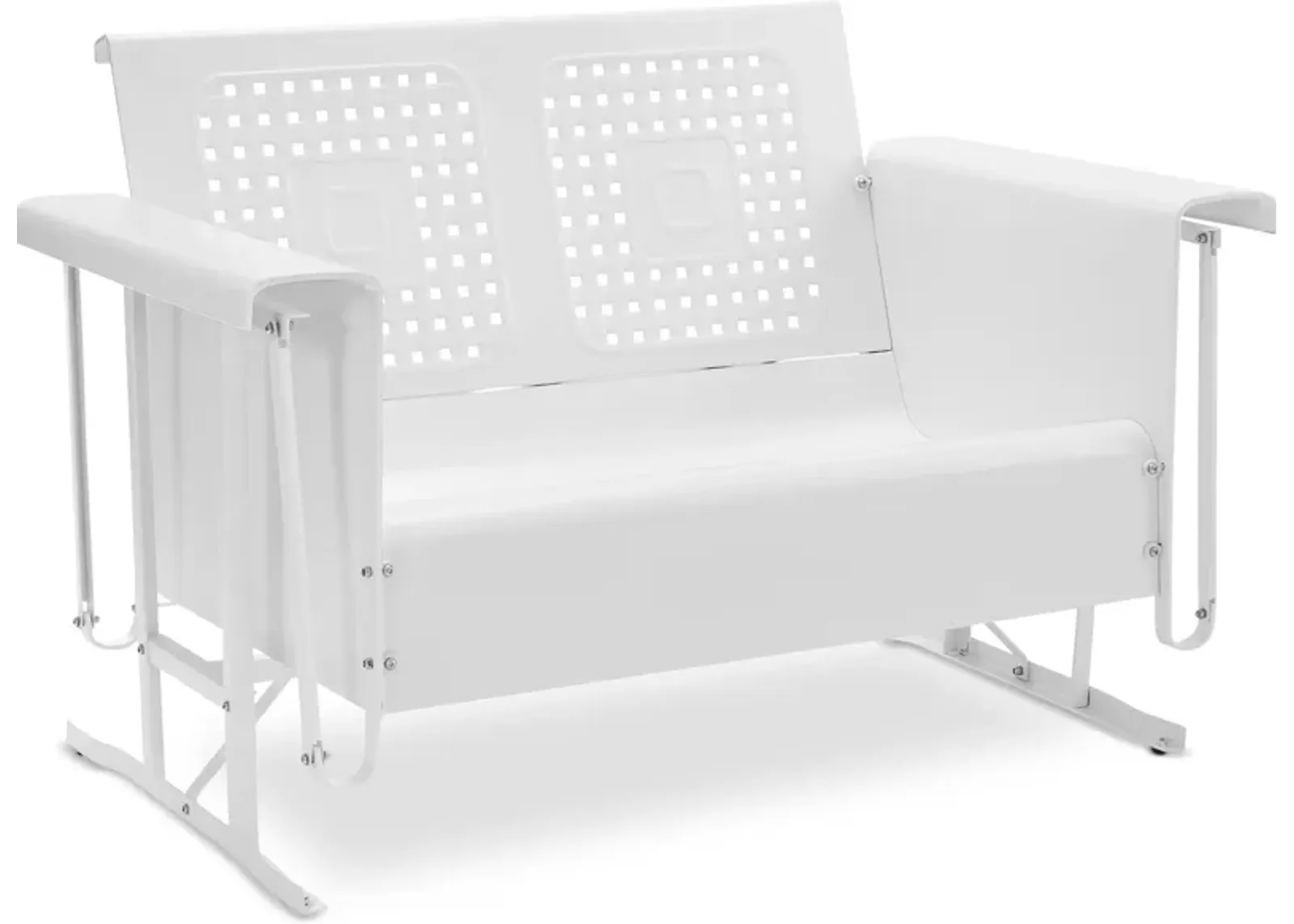 Foster Outdoor Loveseat Glider - White