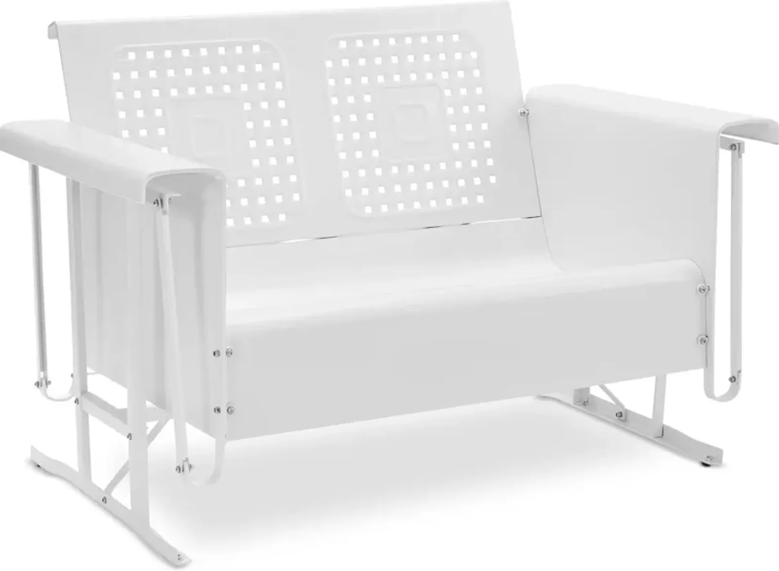 Foster Outdoor Loveseat Glider - White