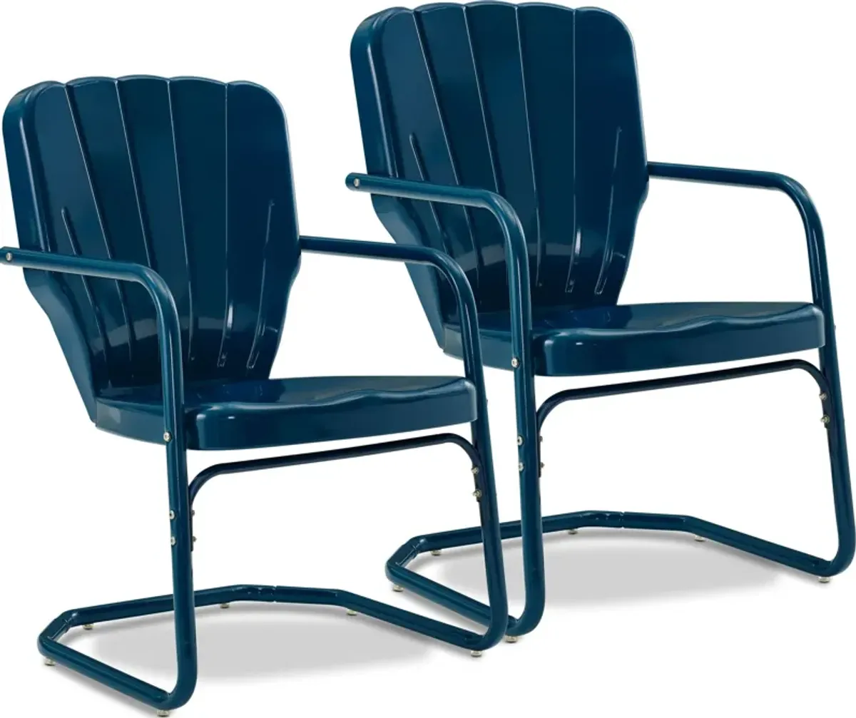 Jack Set of 2 Outdoor Chairs - Navy