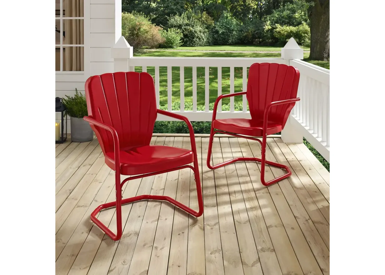 Jack Set of 2 Outdoor Chairs - Red