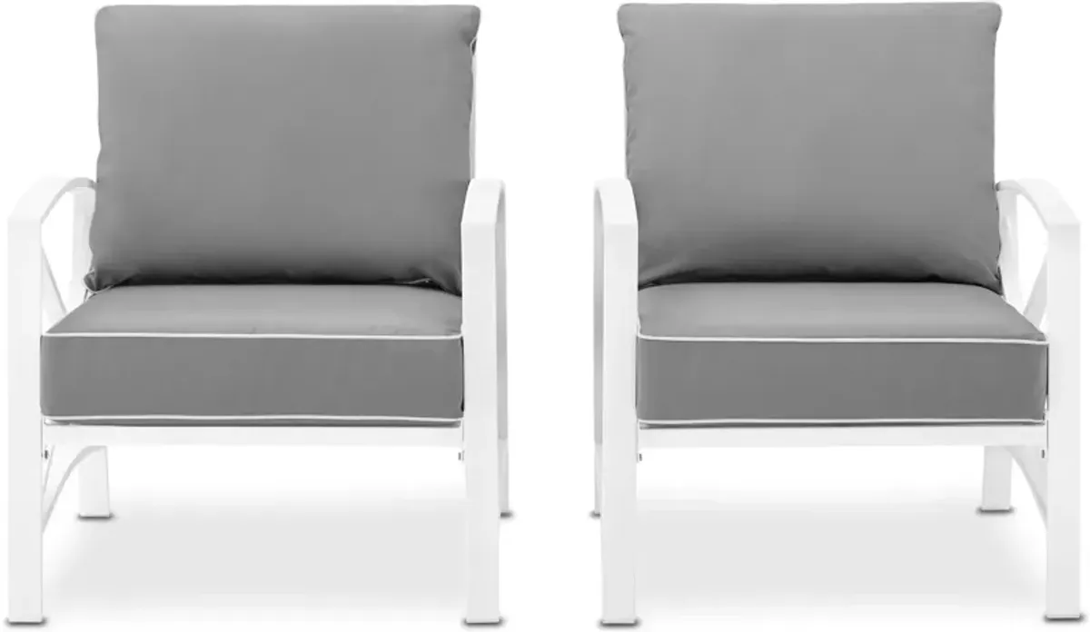 Clarion Set of 2 Outdoor Chairs - Gray