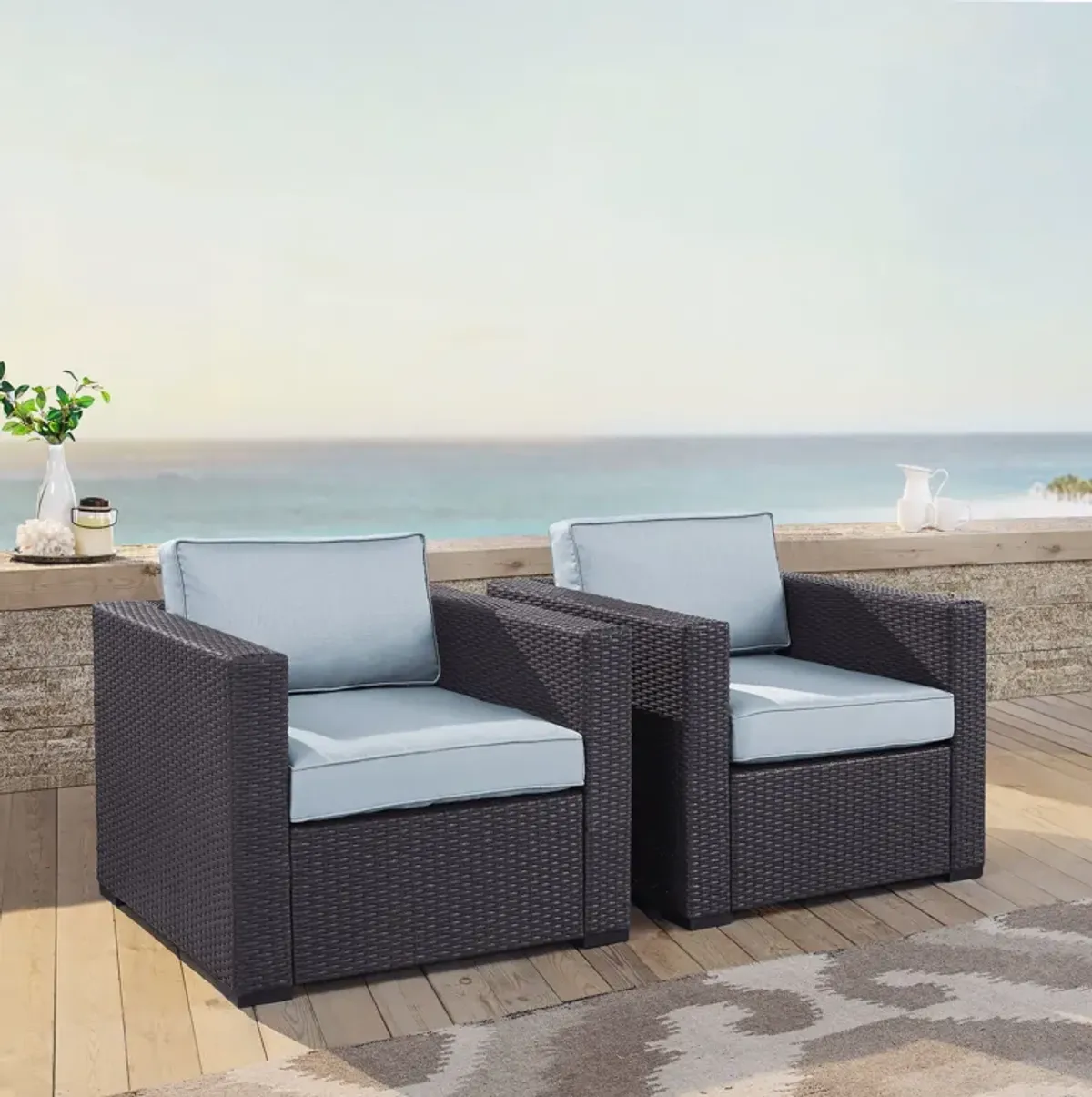 Isla Set of 2 Outdoor Chairs - Mist