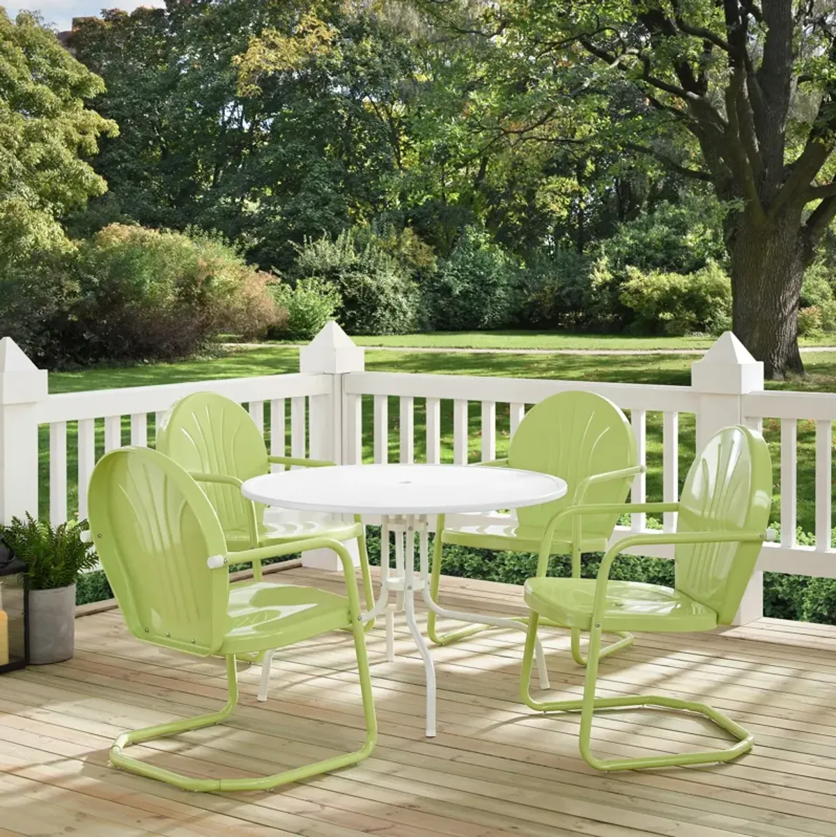 Kona 5-Piece Outdoor Dining Set - Key Lime