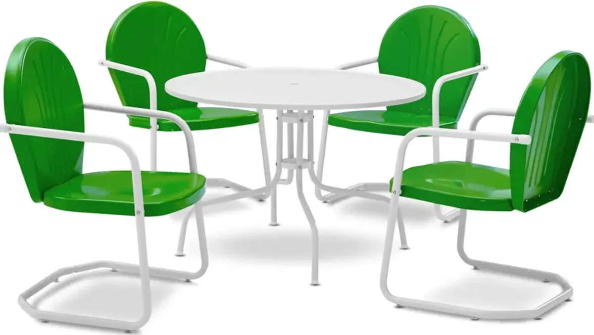 Kona 5-Piece Outdoor Dining Set - Grasshopper Green