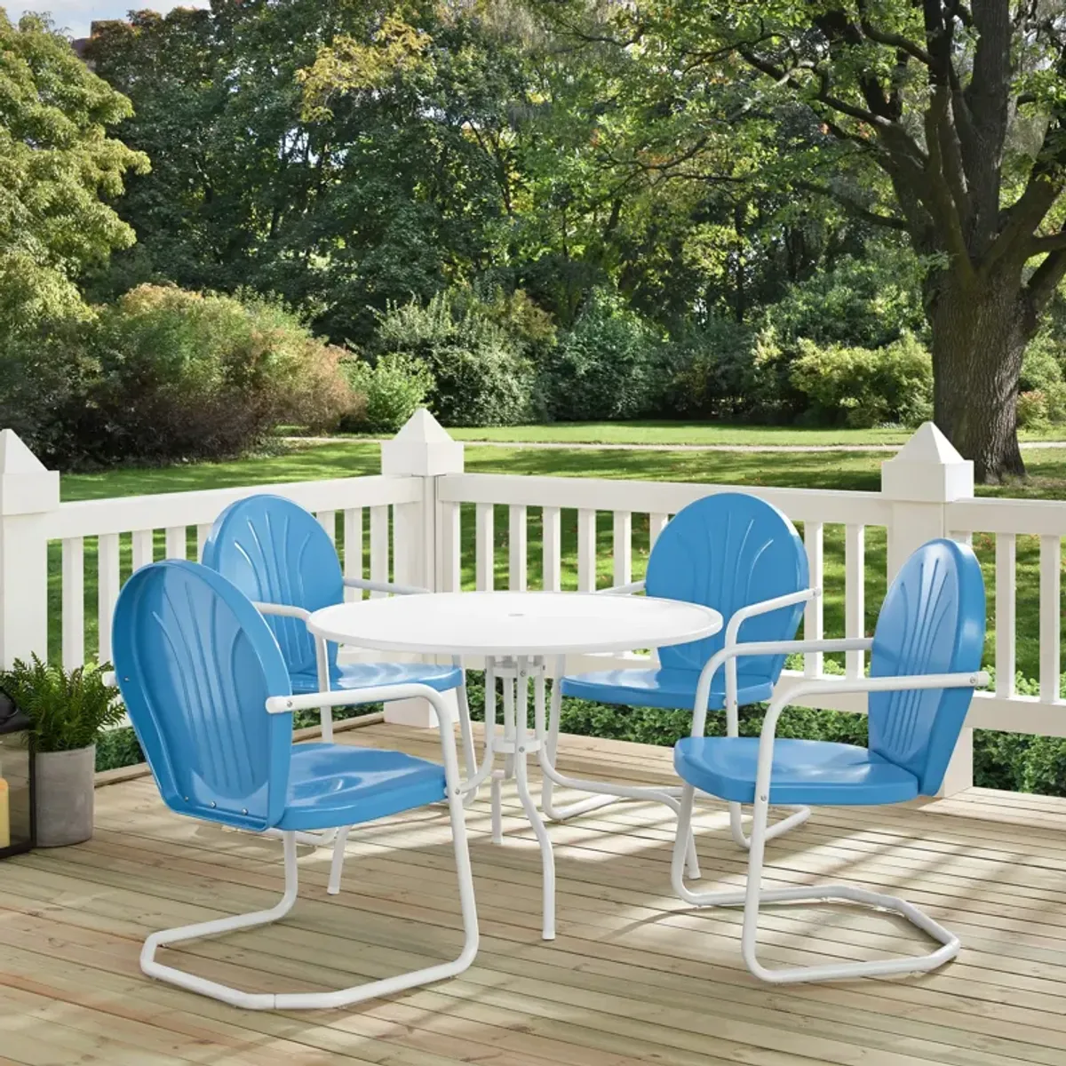 Kona 5-Piece Outdoor Dining Set - Sky Blue