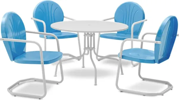 Kona 5-Piece Outdoor Dining Set - Sky Blue