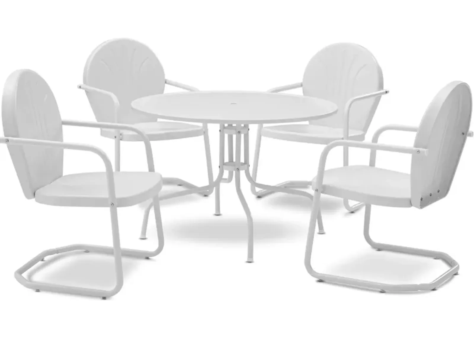 Kona 5-Piece Outdoor Dining Set - White