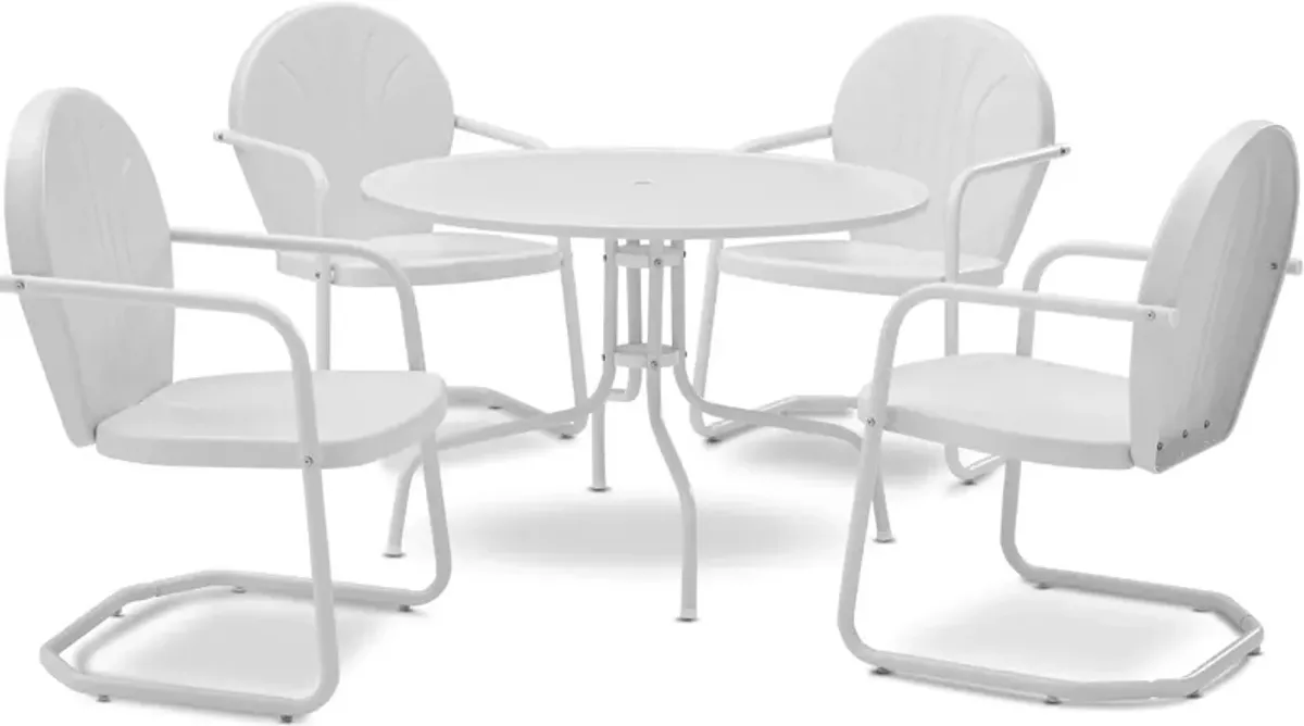 Kona 5-Piece Outdoor Dining Set - White