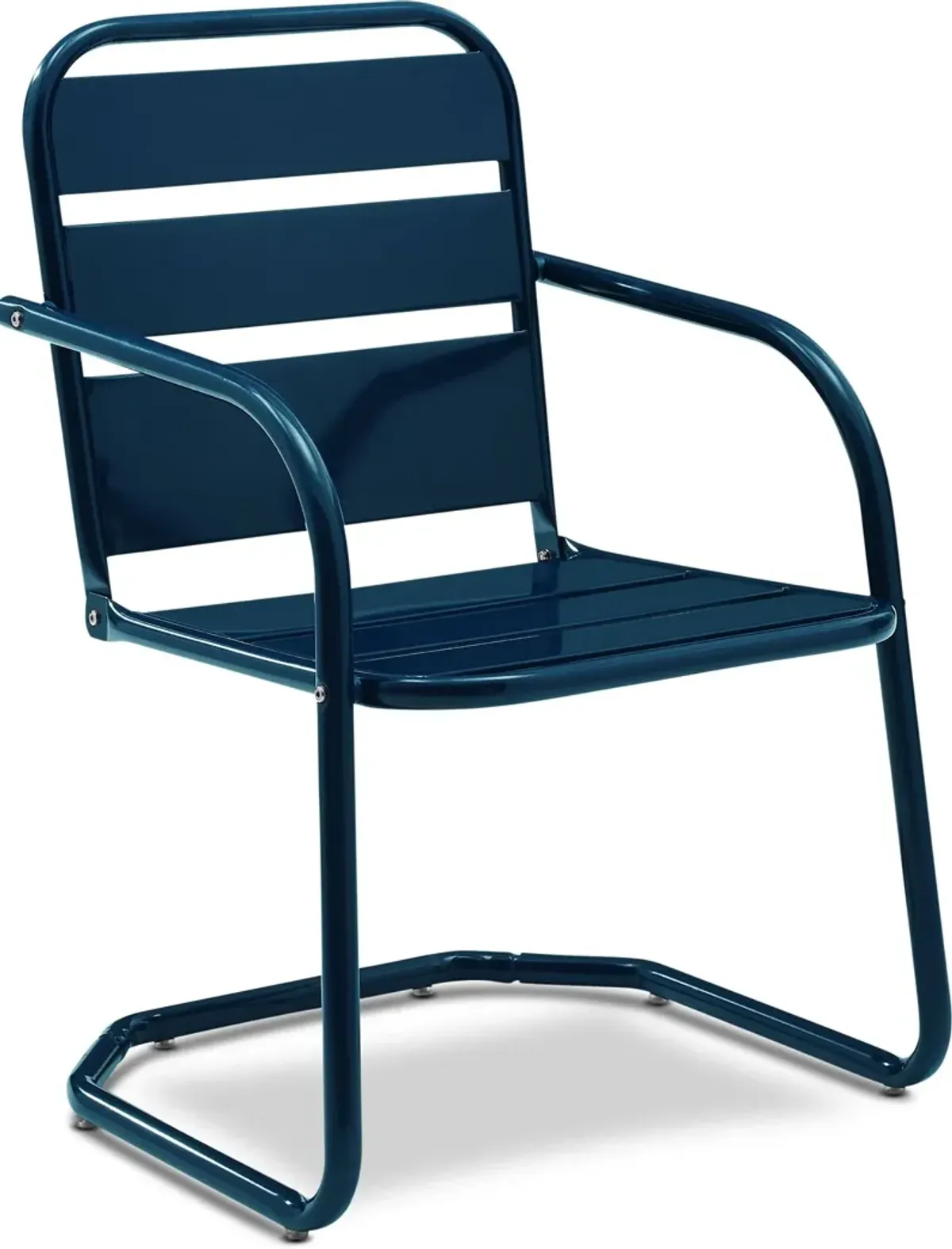 Wallace Set of 2 Outdoor Chairs and Side Table - Navy