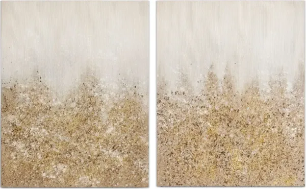 Gold Glimmer 2-Piece 28'' x 22'' Wall Art Set