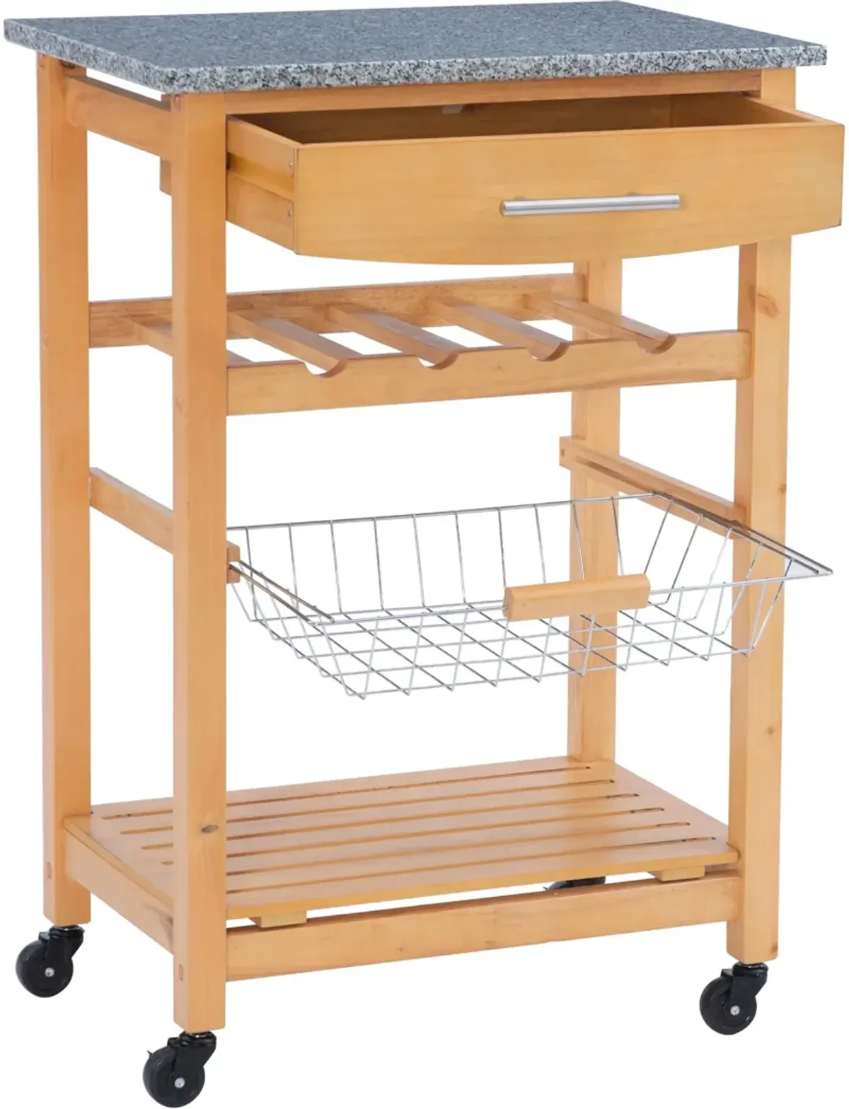 Avon Granite Kitchen Cart - Natural