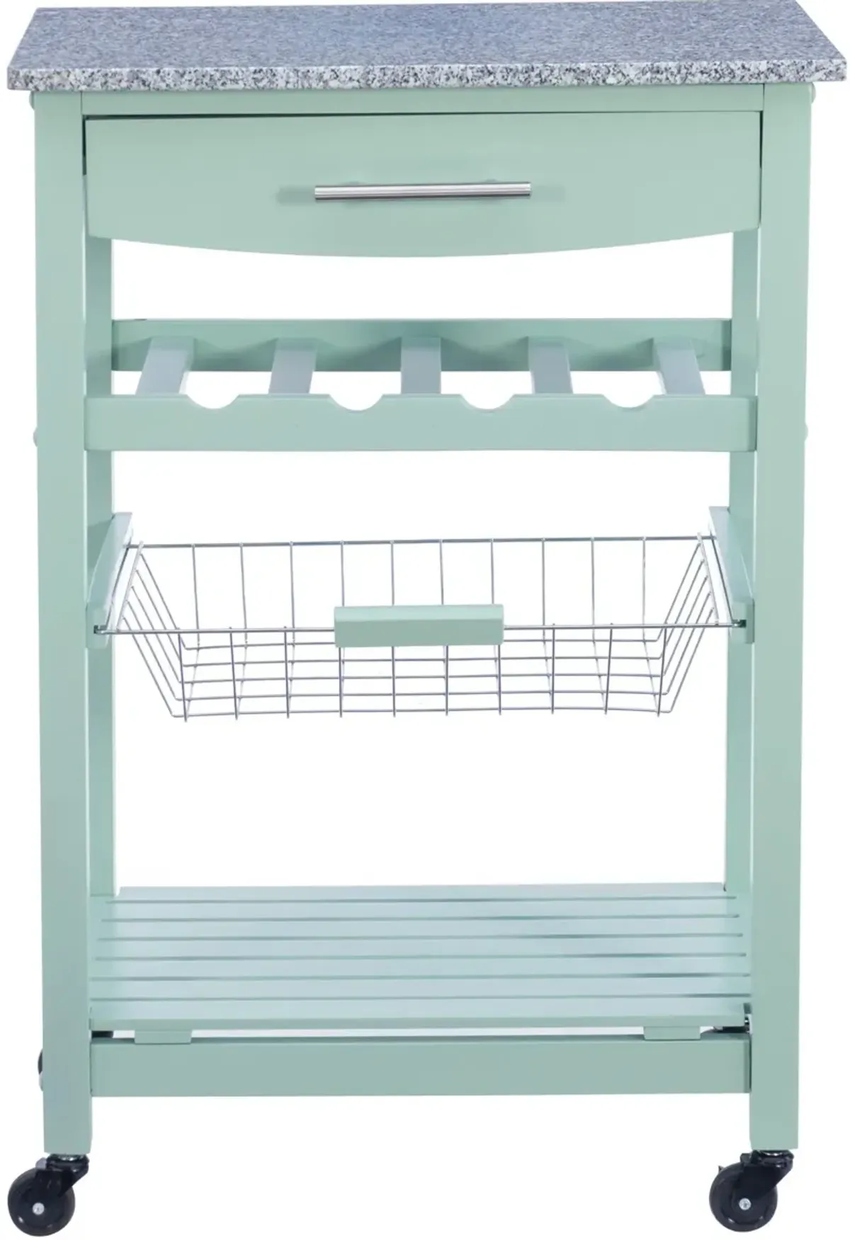 Avon Granite Kitchen Cart - Green