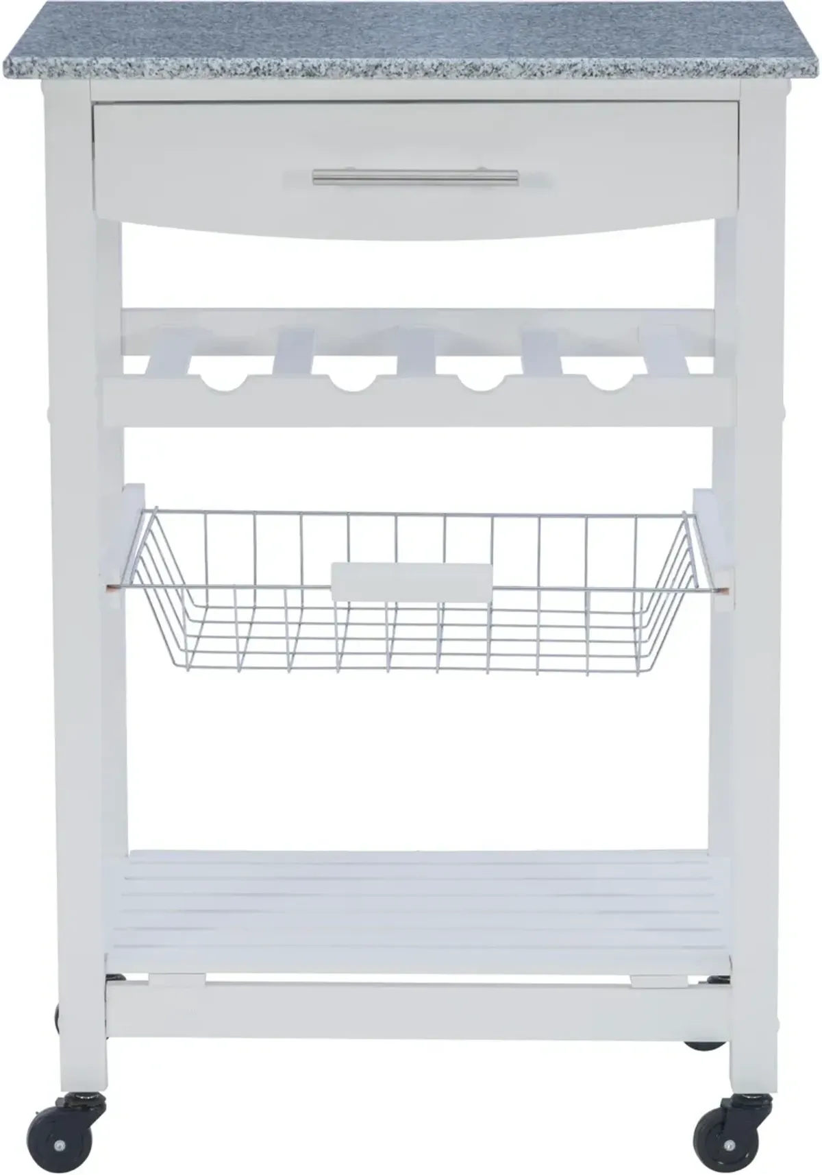 Avon Granite Kitchen Cart -White