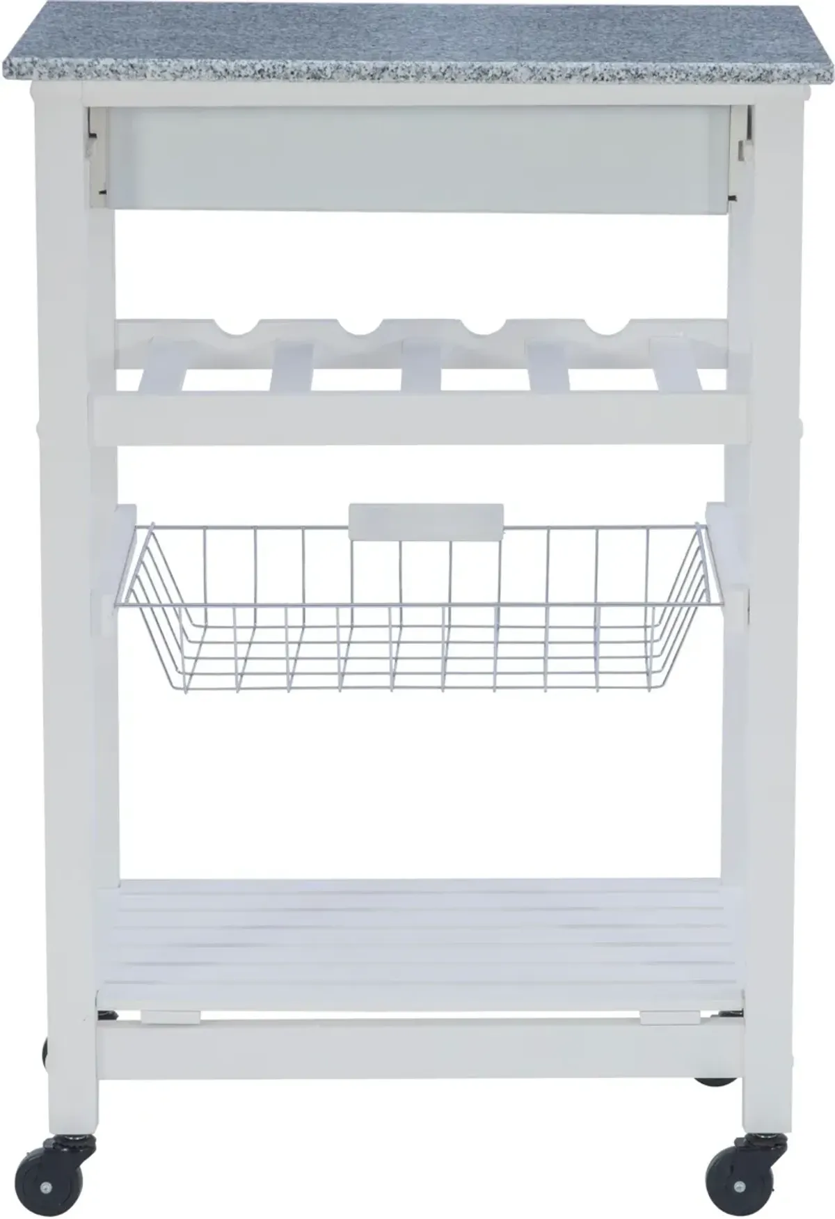 Avon Granite Kitchen Cart -White