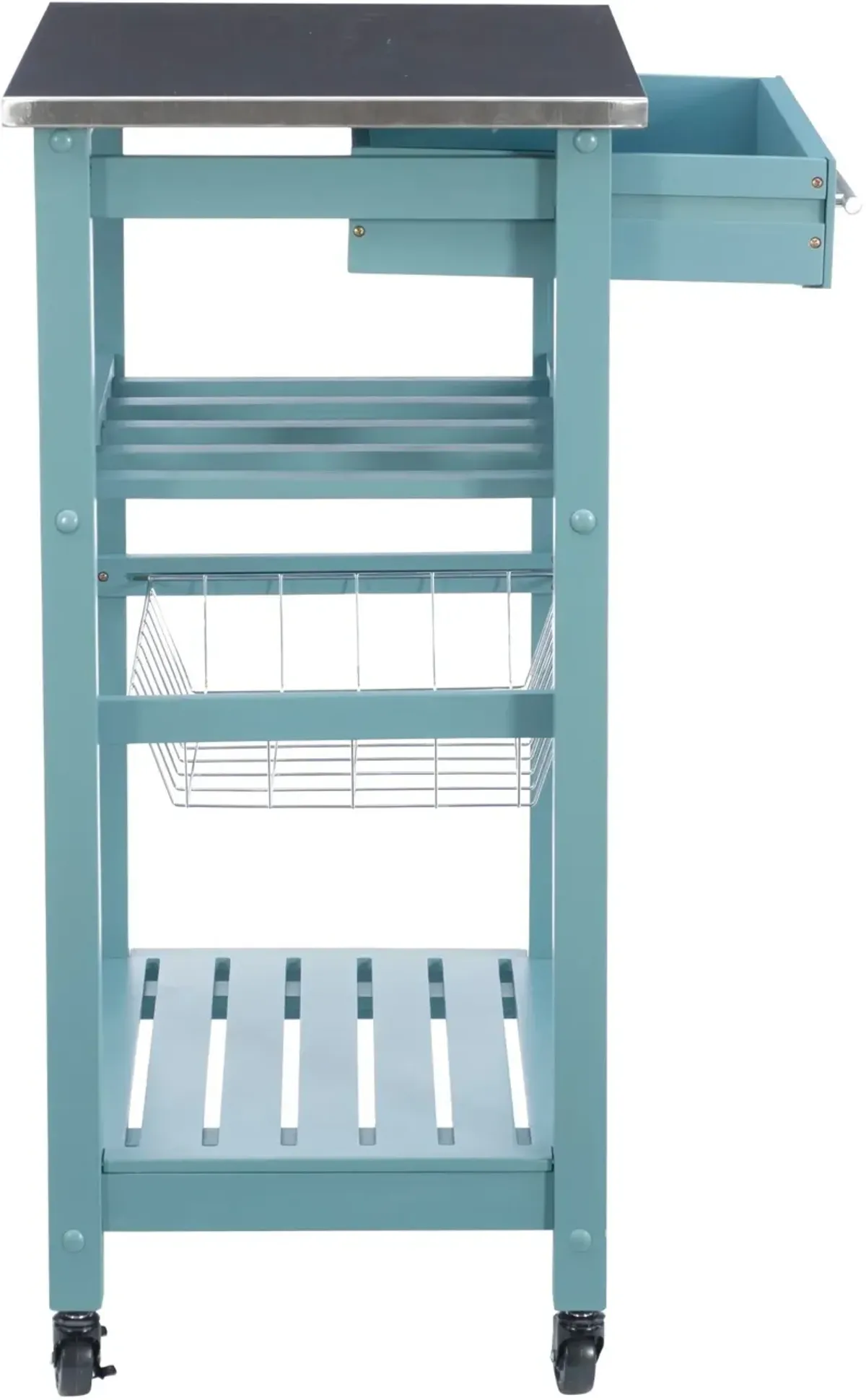 Avon Stainless Steel Kitchen Cart -Blue