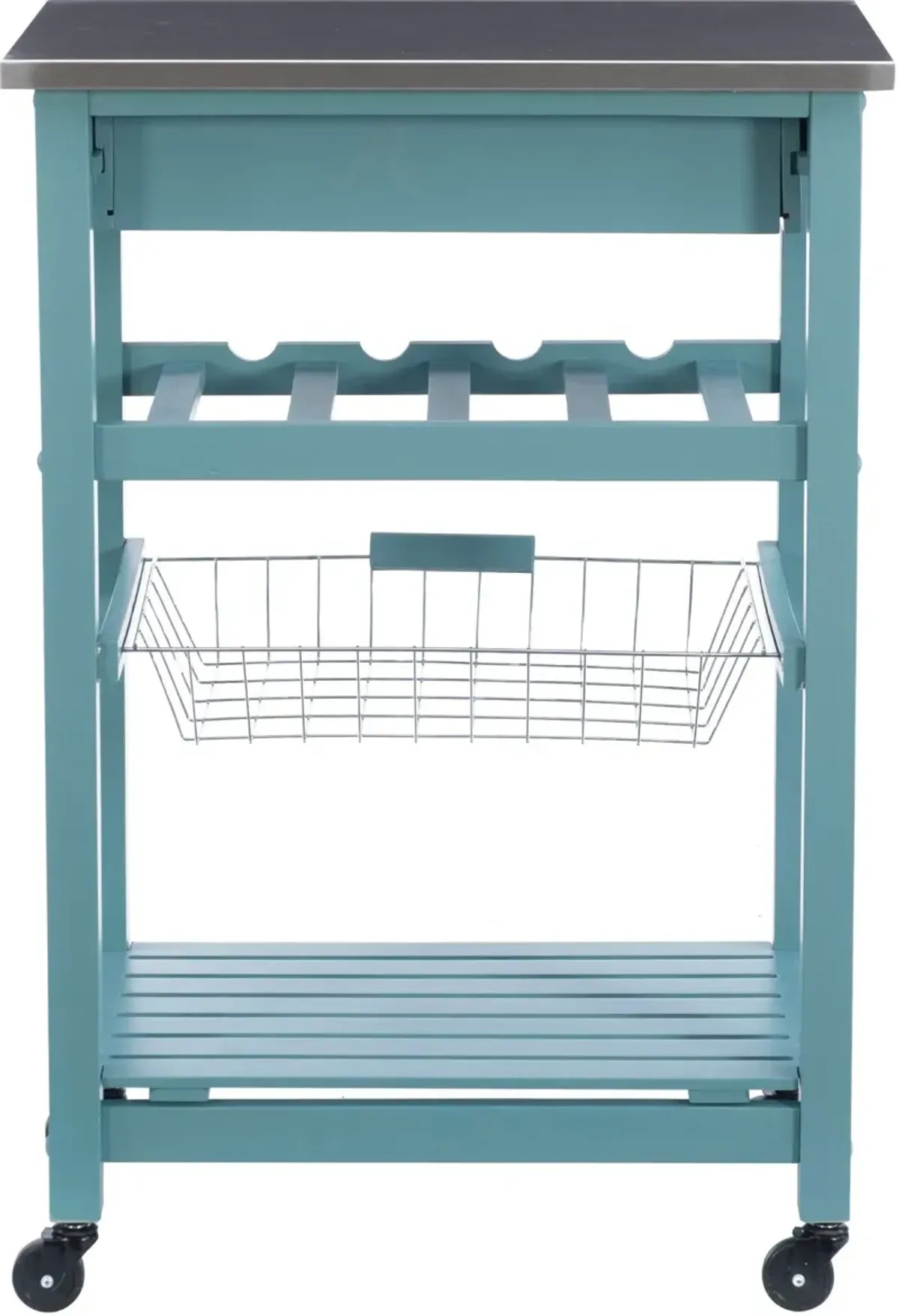 Avon Stainless Steel Kitchen Cart -Blue