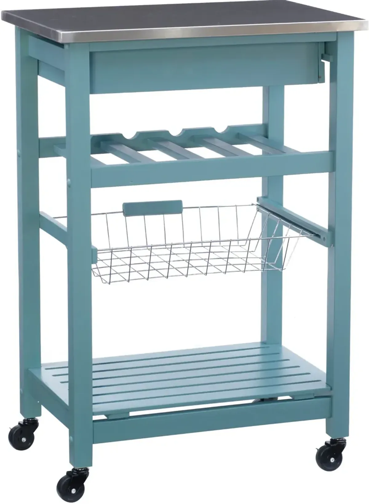 Avon Stainless Steel Kitchen Cart -Blue