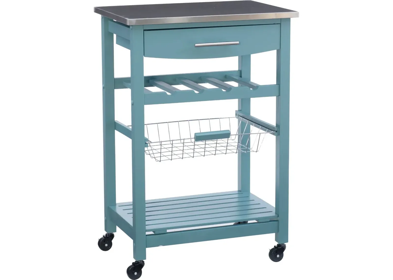 Avon Stainless Steel Kitchen Cart -Blue