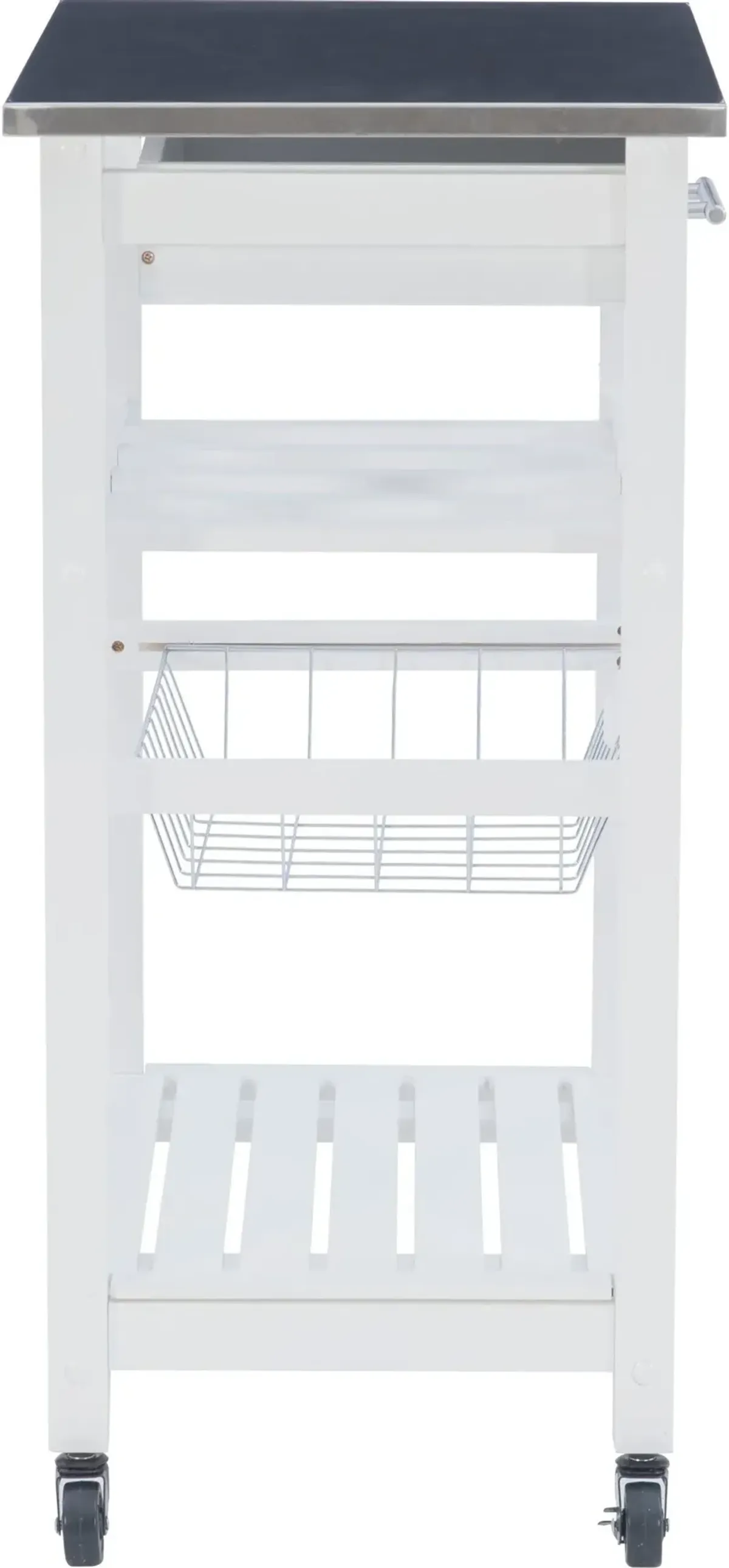 Avon Stainless Steel Kitchen Cart -White