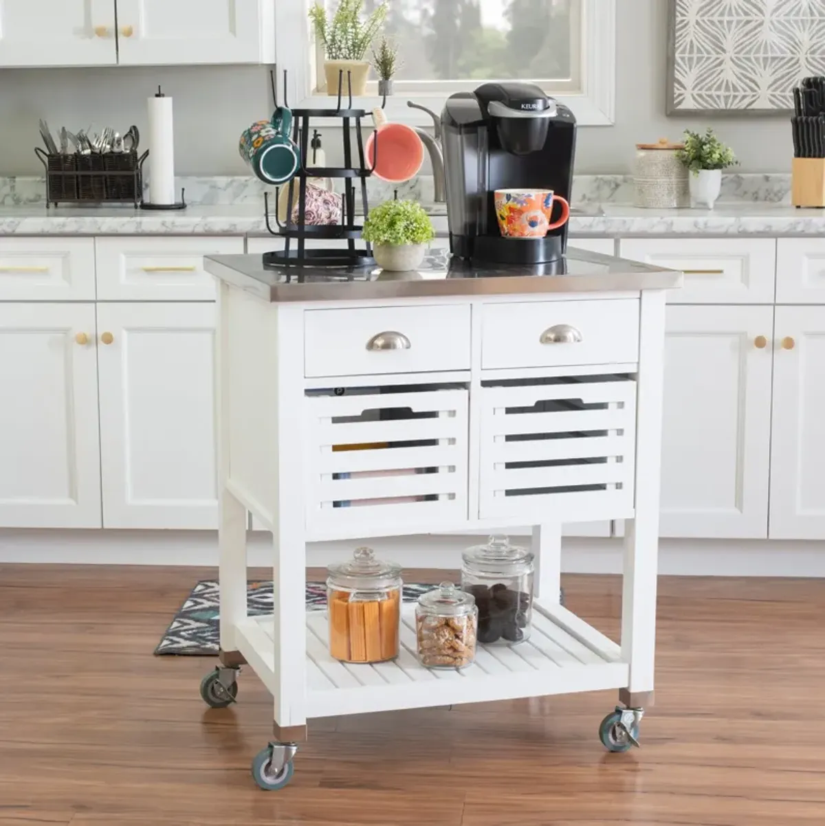 Brighton Kitchen Cart - White