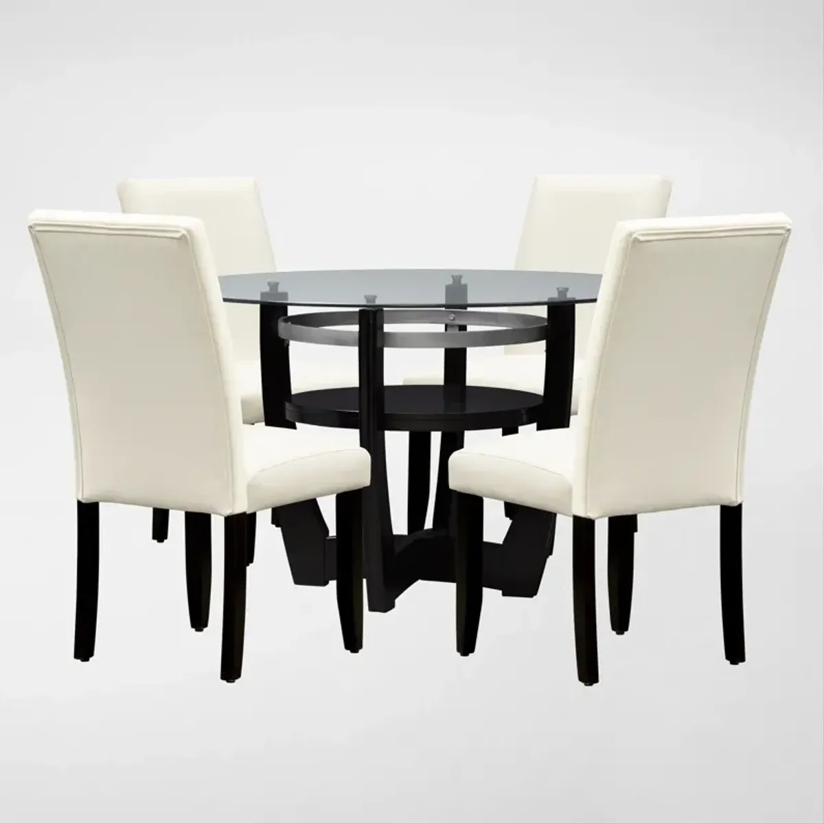 Lennox Dining Table and 4 Dining Chairs - White