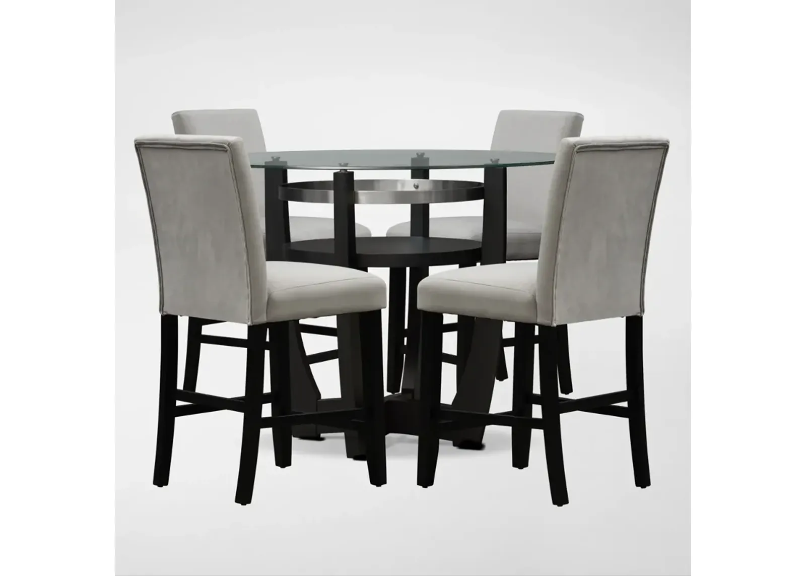 Lennox Counter-Height Dining Table and 4 Stools - Gray