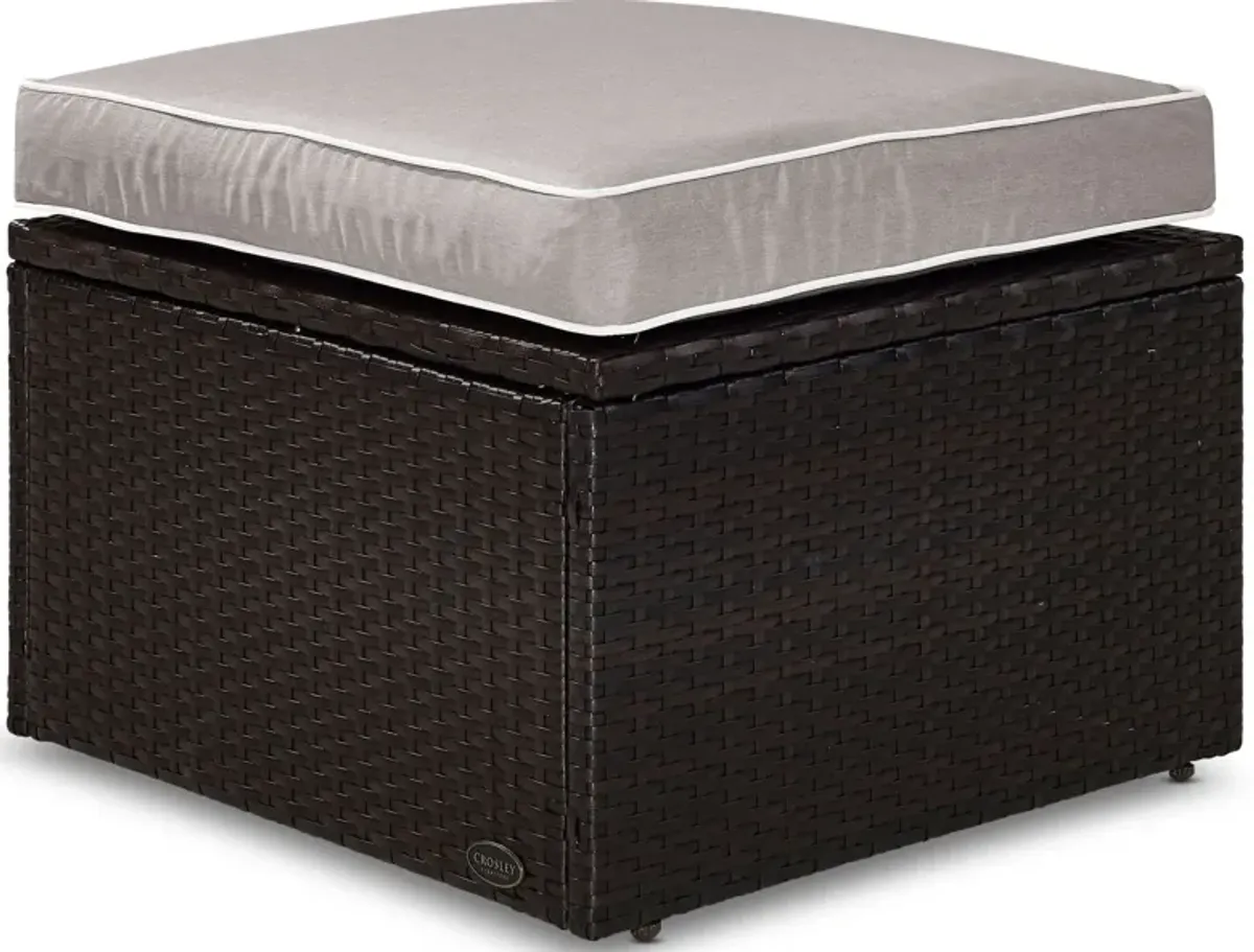 Aldo Outdoor Ottoman - Gray