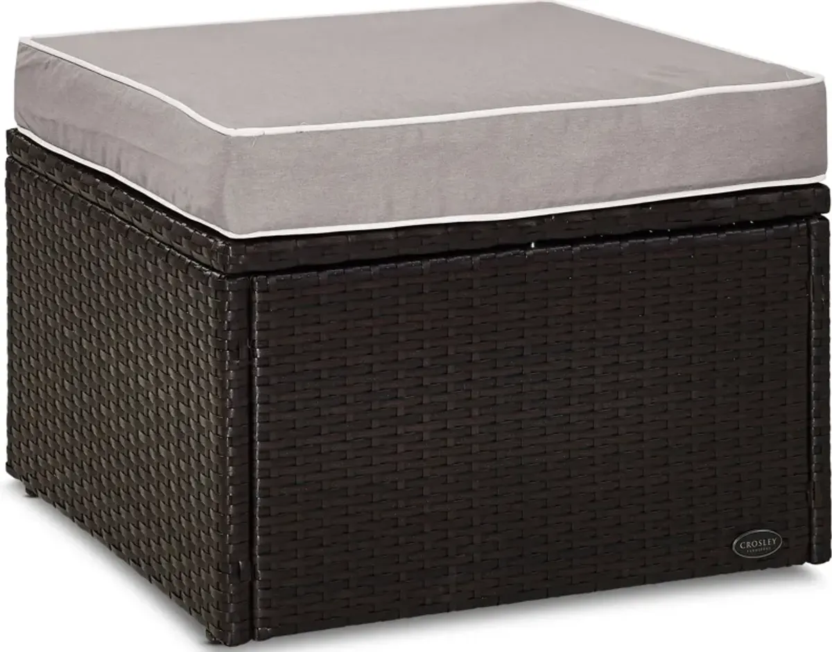 Aldo Outdoor Ottoman - Gray