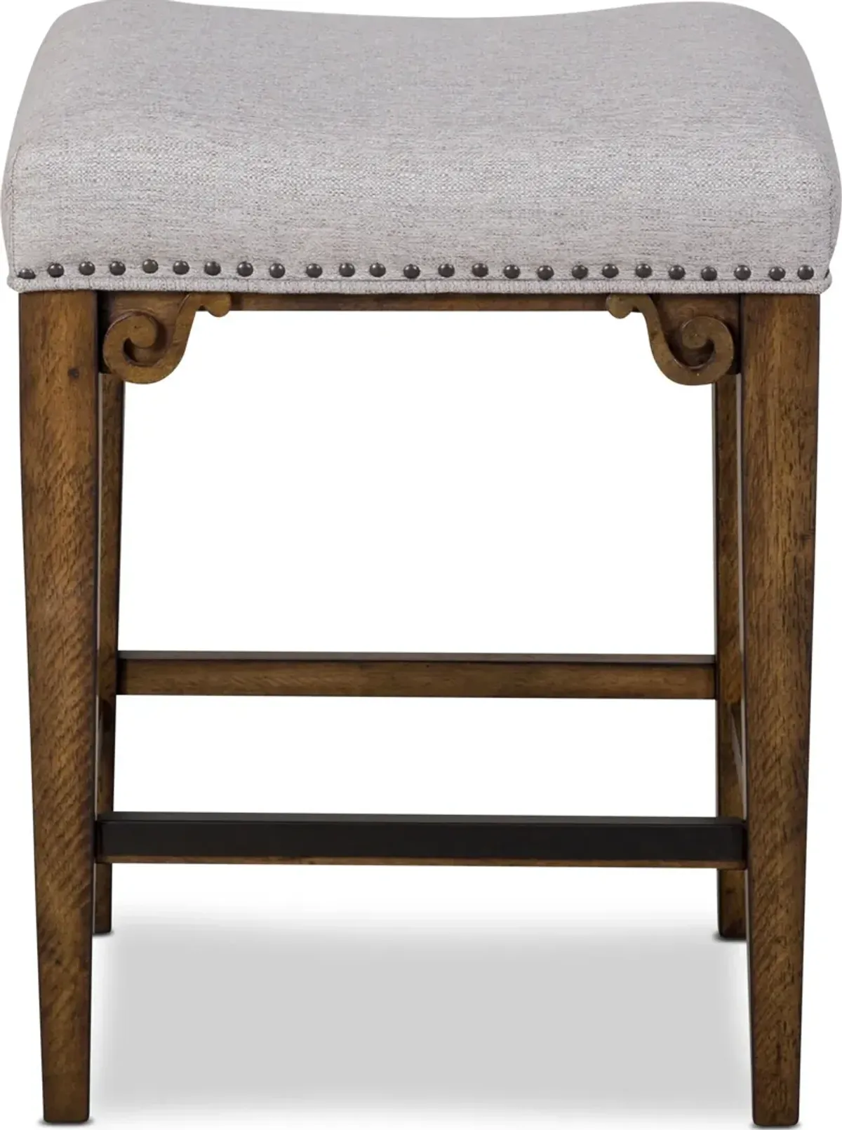 Charthouse Counter-Height Backless Stool - Nutmeg