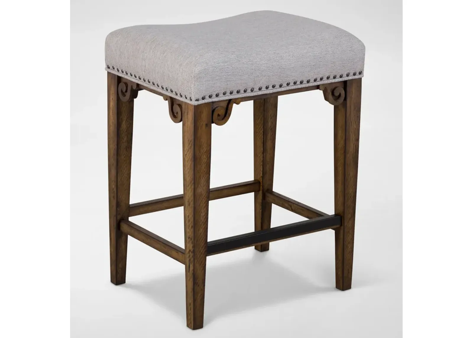 Charthouse Counter-Height Backless Stool - Nutmeg