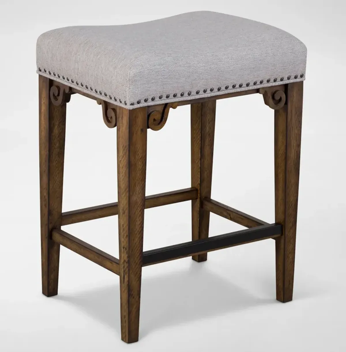 Charthouse Counter-Height Backless Stool - Nutmeg