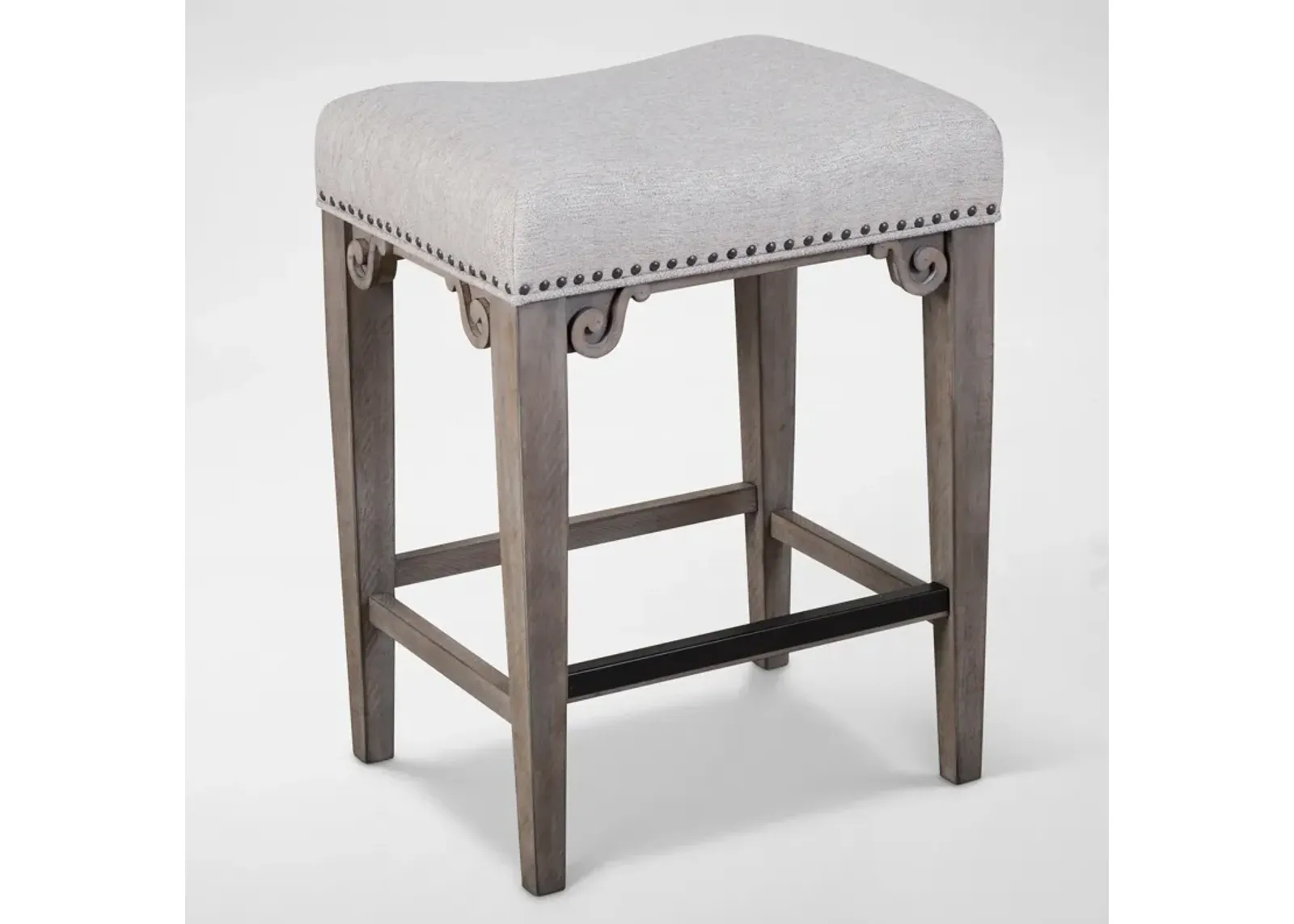 Charthouse Counter-Height Backless Stool - Gray