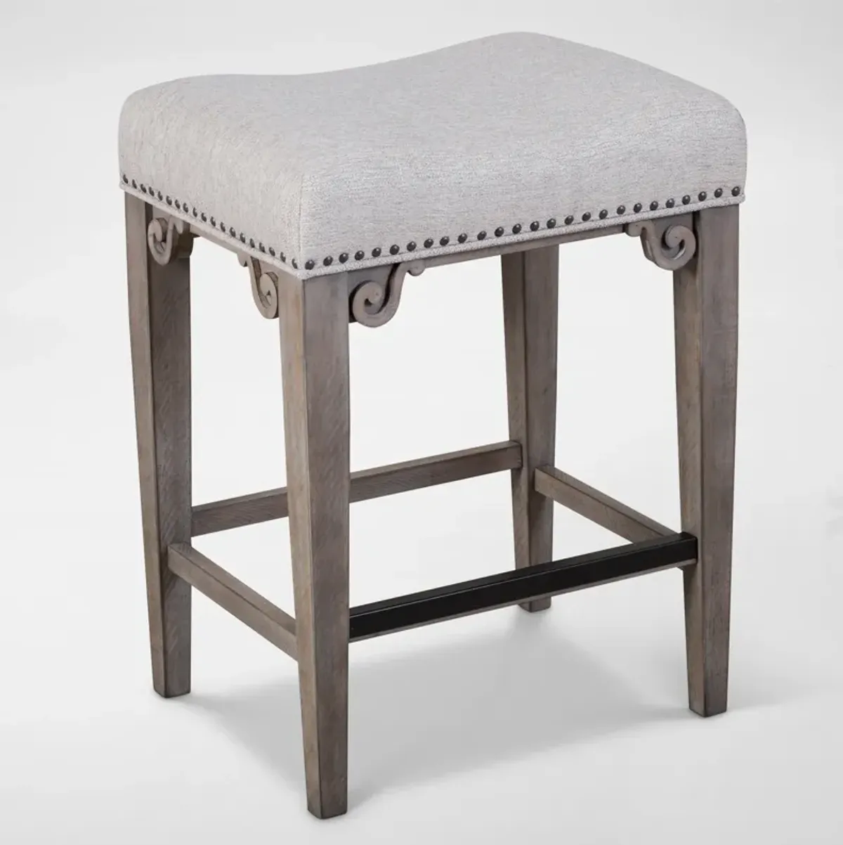 Charthouse Counter-Height Backless Stool - Gray