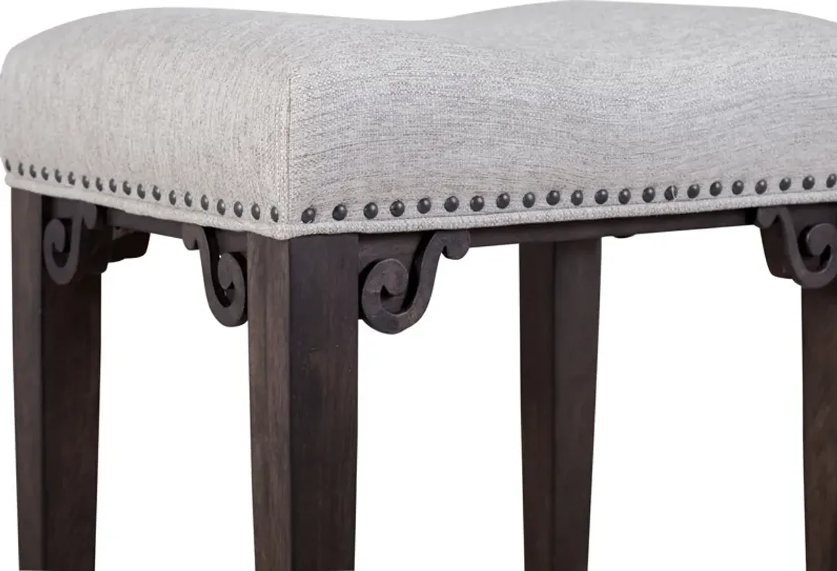 Charthouse Counter-Height Backless Stool - Charcoal