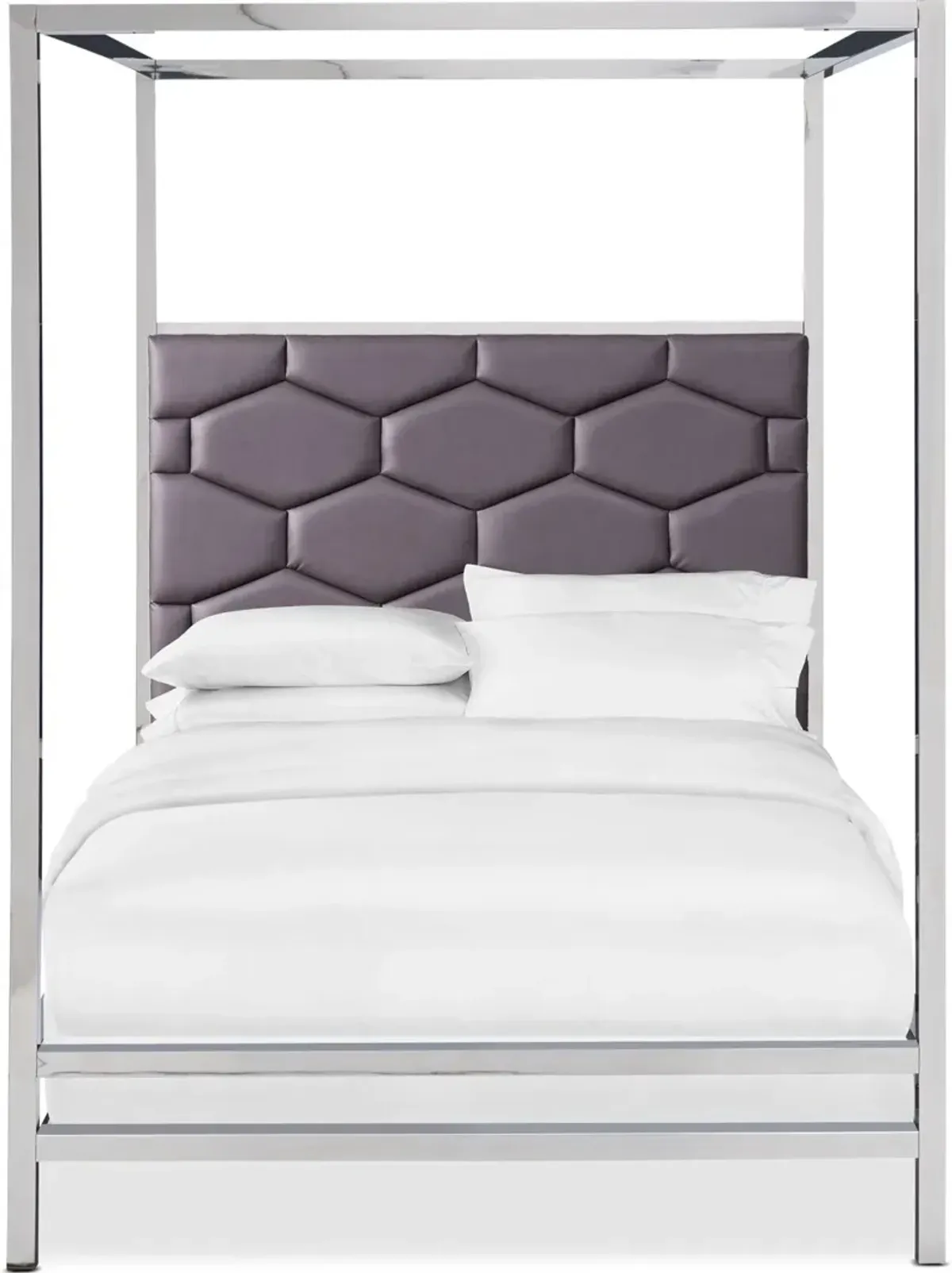 Concerto Queen Canopy Bed - Gray