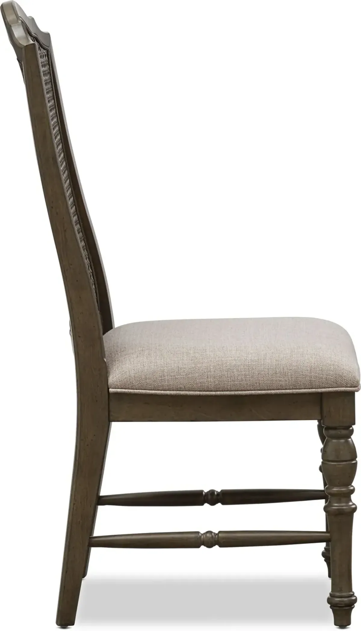 Charleston Cane Back Dining Chair - Gray